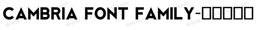 cambria font family字体转换